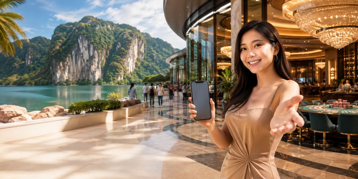 Pengguna mengakses aplikasi kasino dan bola sepak di Ipoh melalui telefon