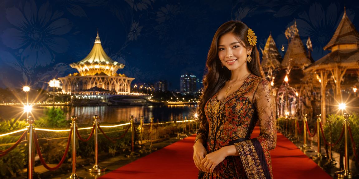 Suasana hiburan kasino bergaya Melayu di Sarawak dengan permainan meja